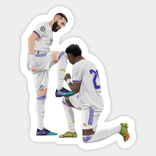 Karim Benzema and Vinicius Junior Celebration Sticker